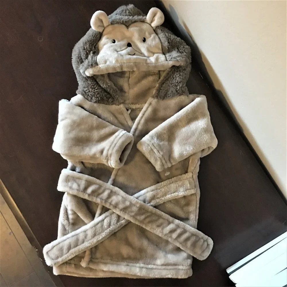 HUDSON BABY Soft Plush Baby Bathrobe | 0-9 Mnth - Picture 6 of 8
